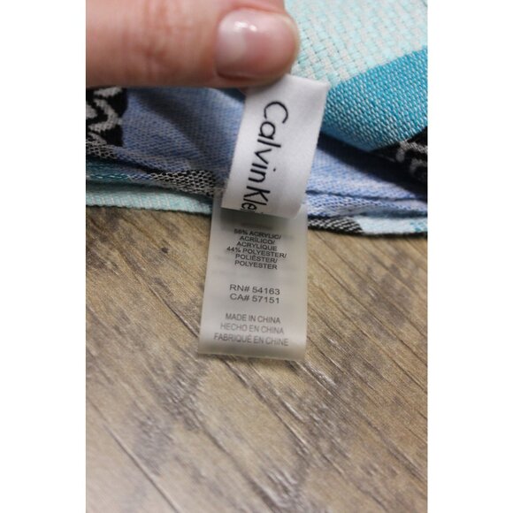 Calvin Klein women's woven striped lightweight long wrap scarf - Picture 6 of 10